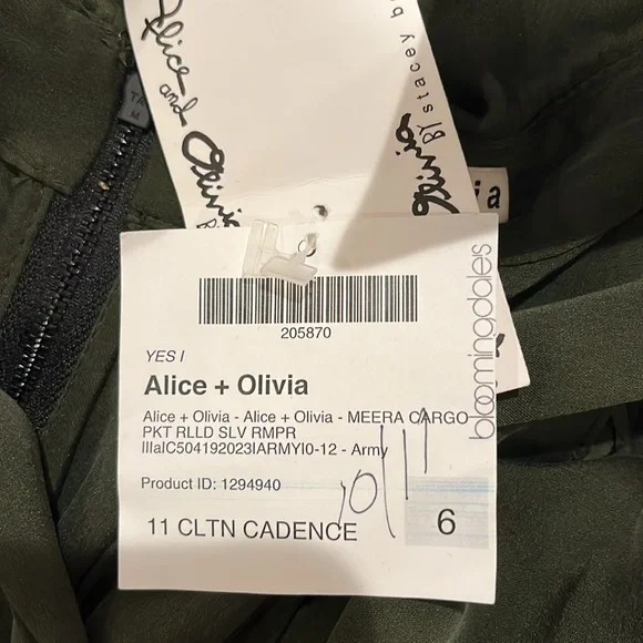 Alice & Olivia silk romper